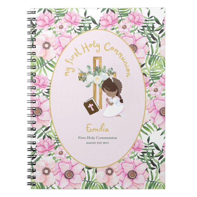 Caderno Espiral Estudos Personalizados de Diário ou Bíblia de Oraç (Frente)