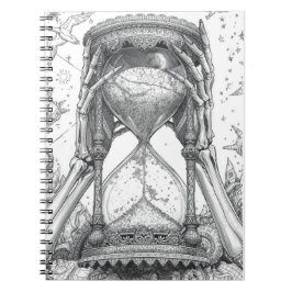 Caderno Espiral Eternal Flow Vintage Hourglass Ink Sketch Notebook