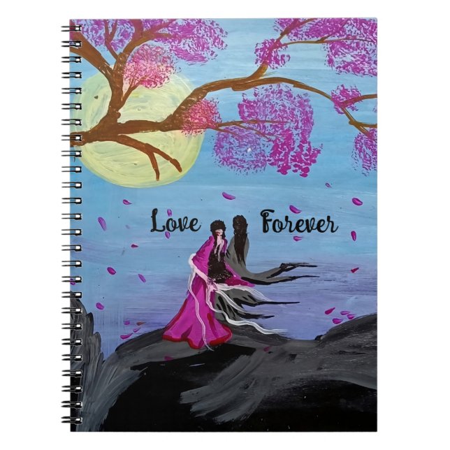 Caderno Espiral Eternal love under cherry blossom spiral notebook (Frente)