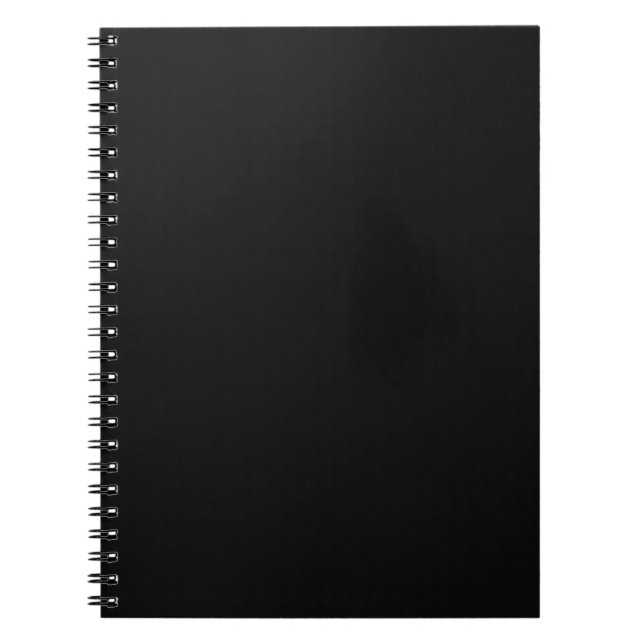 Caderno Espiral Eterno preto PERSONALIZÁVEL (Frente)