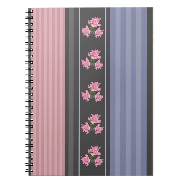 Caderno Espiral étnico, listrado, retalhamento (Frente)