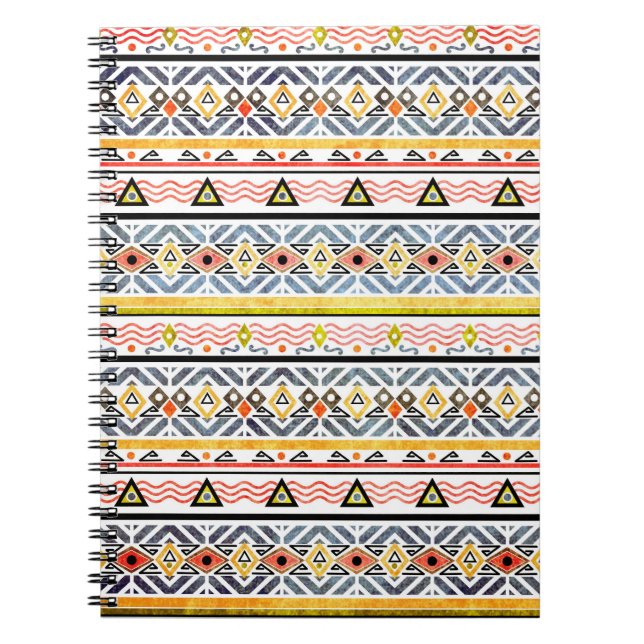 Caderno Espiral Etno Folk Retro. (Frente)