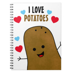 Caderno Espiral Eu Adoro Batatas