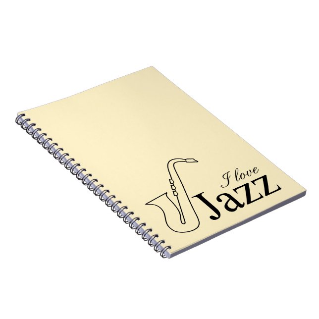 Caderno Espiral Eu adoro jazz (Lado Direito)