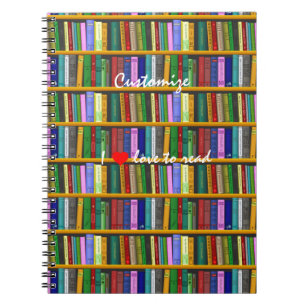 Caderno Espiral Eu adoro ler livros Thunder_Cove