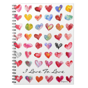 Caderno Espiral Eu Adoro O Notebook Do Hearts