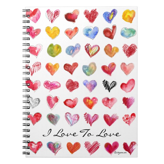 Caderno Espiral Eu Adoro O Notebook Do Hearts (Frente)