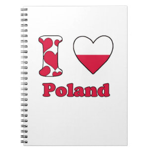 Caderno Espiral Eu adoro Polônia
