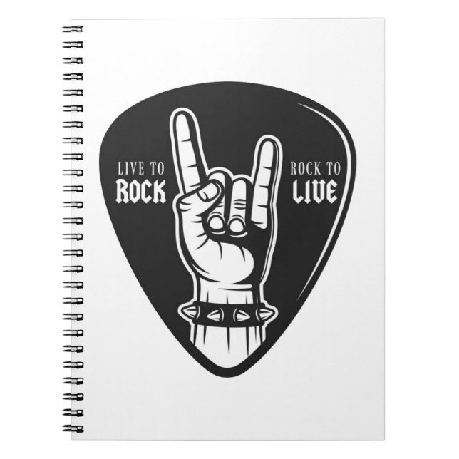 Caderno Espiral Eu adoro rock (Frente)