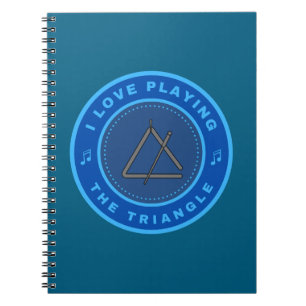 Caderno Espiral Eu adoro tocar o Triângulo