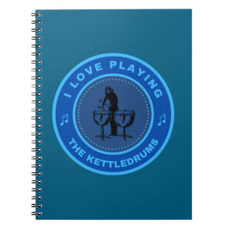 Caderno Espiral Eu adoro tocar os Kettledrums