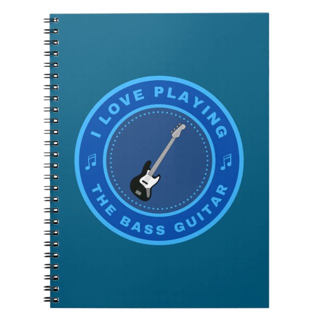 Caderno Espiral Eu adoro tocar violão de latão (Frente)