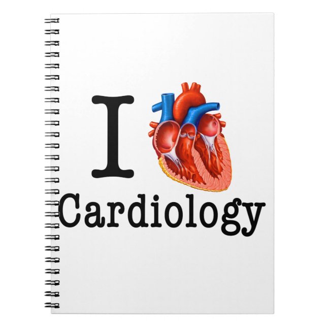 Caderno Espiral Eu amo a cardiologia (Frente)