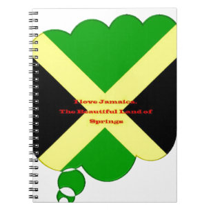 Caderno Espiral Eu Amo A Jamaica. A bela terra dos Primaveras