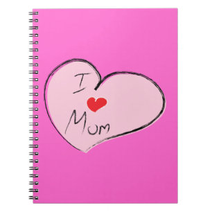 Caderno Espiral Eu Amo A Mãe