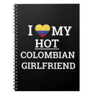 Caderno Espiral Eu amo a minha colombiana namorada Engraçado Colôm