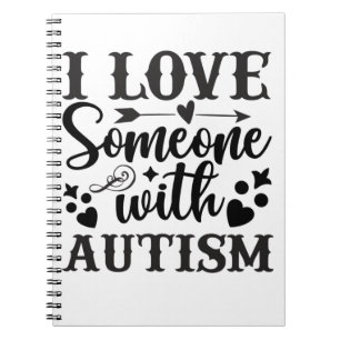 CADERNO ESPIRAL EU AMO ALGUÉM COM AUTISMO