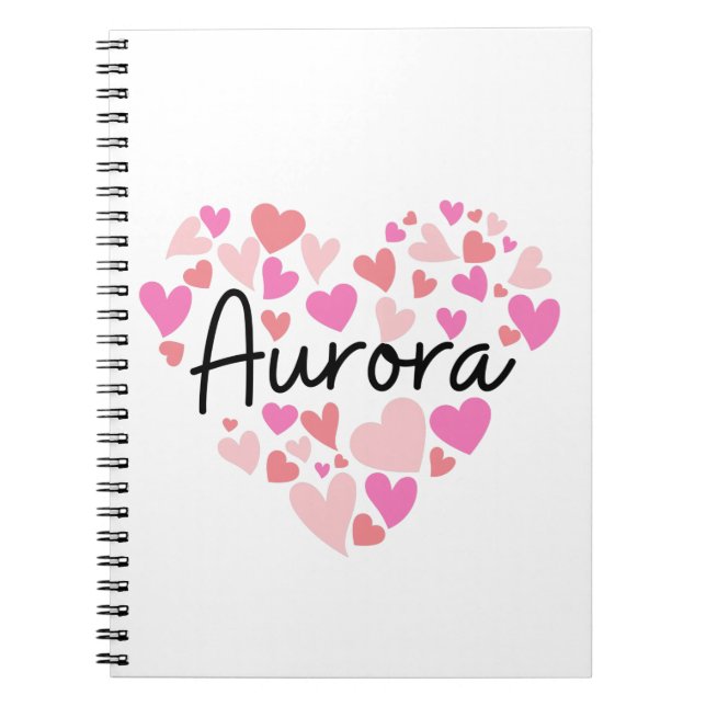 Caderno Espiral Eu amo Aurora (Frente)