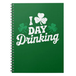Caderno Espiral Eu Amo Beber Durante o Dia Piadas do Dia de São Pa