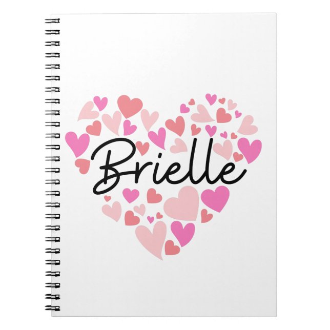 Caderno Espiral Eu amo Brielle (Frente)