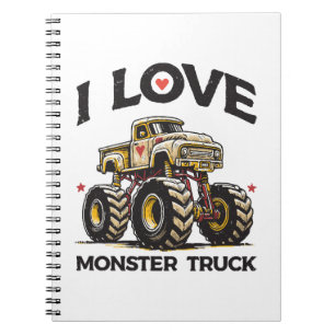 Caderno Espiral Eu Amo Caminhão Monstro