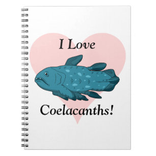 Caderno Espiral Eu amo Coelacanths!