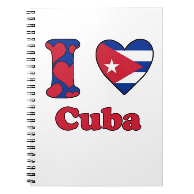 Caderno Espiral Eu amo Cuba (Frente)
