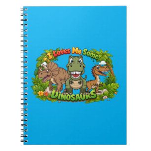 Caderno Espiral Eu Amo Dinossauros   Espiral de Dinossauros Fofos 