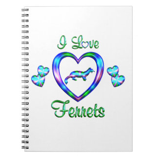 Caderno Espiral Eu amo doninhas