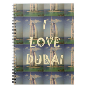 Caderno Espiral Eu Amo Dubai