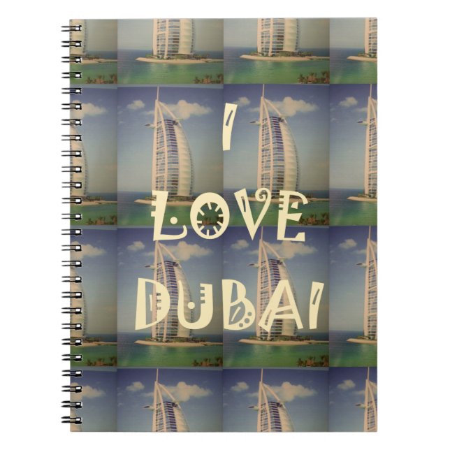 Caderno Espiral Eu Amo Dubai (Frente)