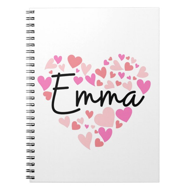 Caderno Espiral Eu amo Emma (Frente)