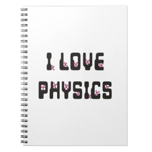 Caderno Espiral Eu amo Física