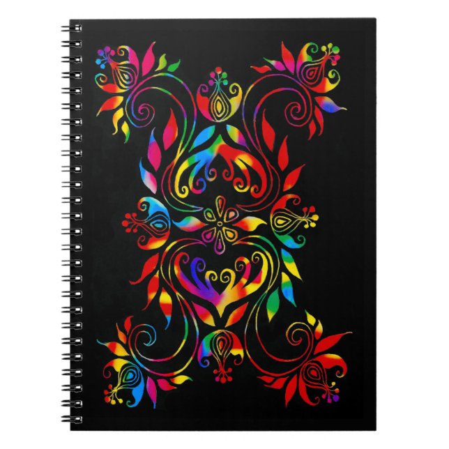 Caderno Espiral Eu Amo Flores (Frente)