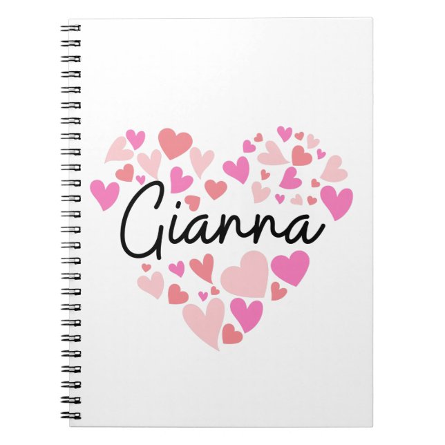 Caderno Espiral Eu amo Gianna (Frente)
