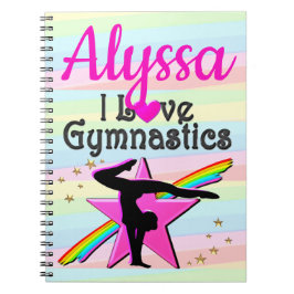 CADERNO ESPIRAL EU AMO GINÁSTICA DESIGN SUPER STAR