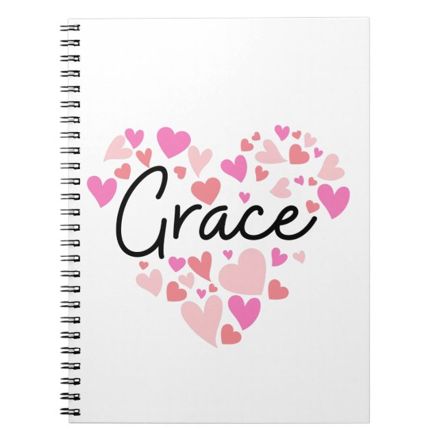 Caderno Espiral Eu amo Grace (Frente)