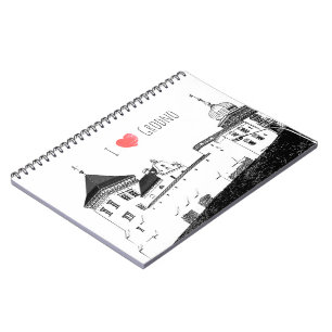 Caderno Espiral Eu Amo Grodno Belarus Architecture Sketch Castle
