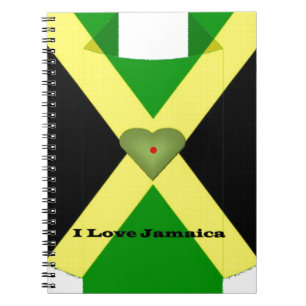 Caderno Espiral Eu Amo Jamaica Tenha um Bom Dia e uma Noite Melhor