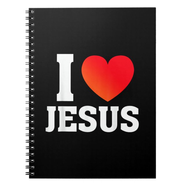 Caderno Espiral Eu Amo Jesus (Frente)