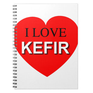 Caderno Espiral Eu Amo Kefir