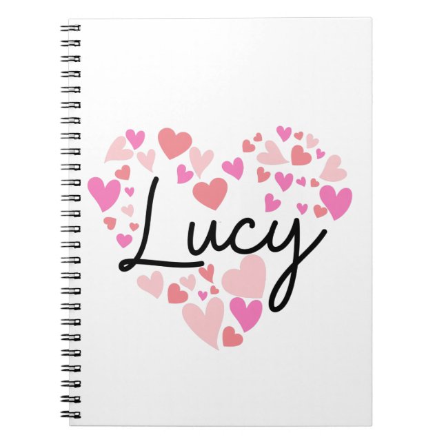 Caderno Espiral Eu amo Lucy (Frente)