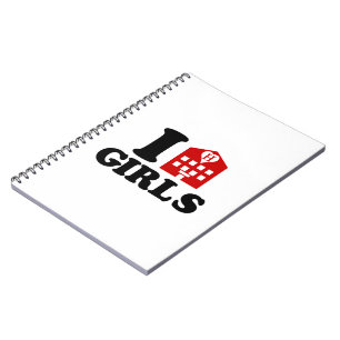 Caderno Espiral Eu amo meninas do hotel