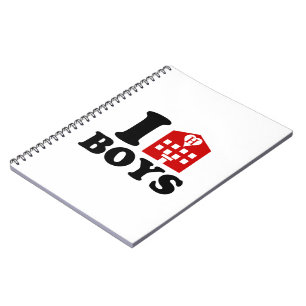 Caderno Espiral Eu amo meninos do hotel