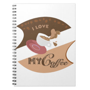 Caderno Espiral Eu Amo Meu Café Retro Java
