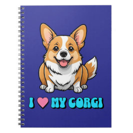 Caderno Espiral Eu Amo Meu Corgi