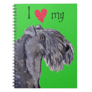 Caderno Espiral Eu amo meu Kerry Blue Terrier