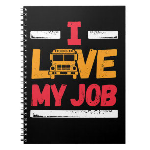 Caderno Espiral Eu Amo Meu Motorista De Ônibus Da Escola De Trabal