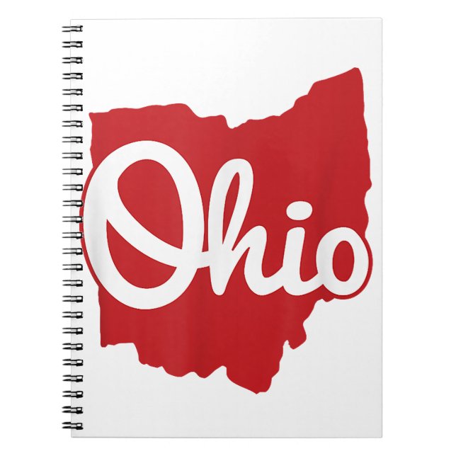 Caderno Espiral Eu Amo Meu Ohio Home Script Ohio (Frente)
