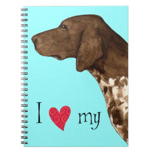 Caderno Espiral Eu Amo meu Ponteiro Alemão Curto